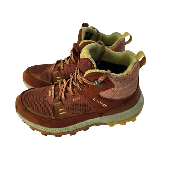 L.L.Bean Access Hiking Boots Adobe Red Waterproof Lace Up Size 9M - Picture 4 of 11